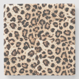 Leopard Design Mönster: Vild Elegance. Stenunderlägg