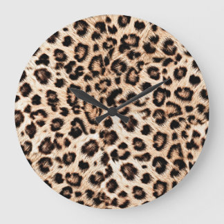 Leopard Design Mönster: Vild Elegance. Stor Klocka