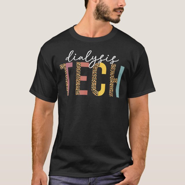 leopard Dialys Tech Dialystekniker Avrecia T Shirt (Framsida)