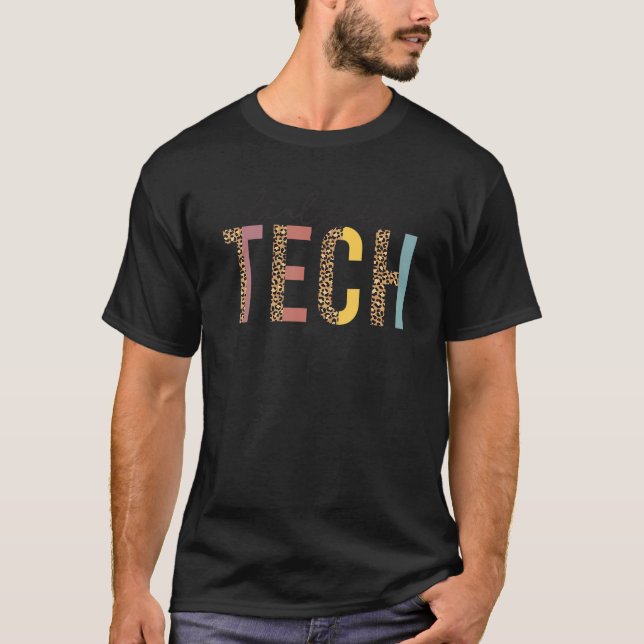 Leopard Dialys Teknisk Dialys Tekniker Uppskattnin T Shirt (Framsida)