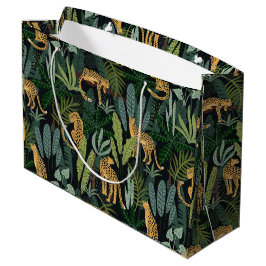 Leopard Djungel Skog Illustration Sömlös