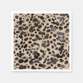 Leopard Djurtryck Modern Bröllopsdusch Pappersservett