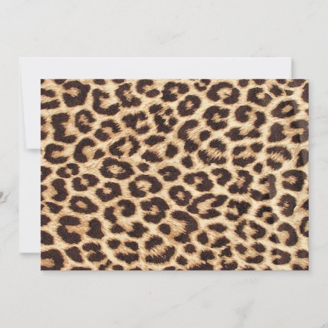 Leopard-/djurtrycksinbjudning Inbjudningar (Framsida)