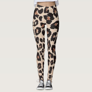 Leopard Djurutrycksmönster Leggings