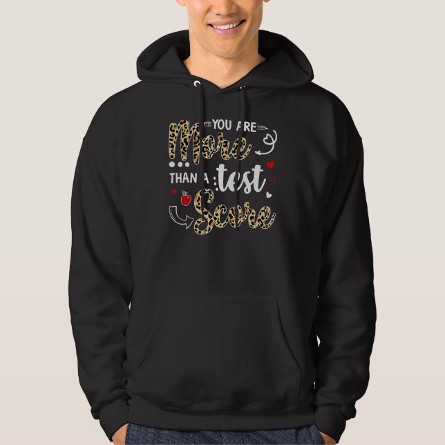 Leopard, du är mer än en testlärare. hoodie (Framsida)