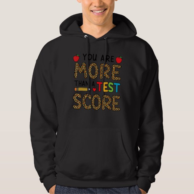 Leopard, du är mer än en testlärare. hoodie (Framsida)