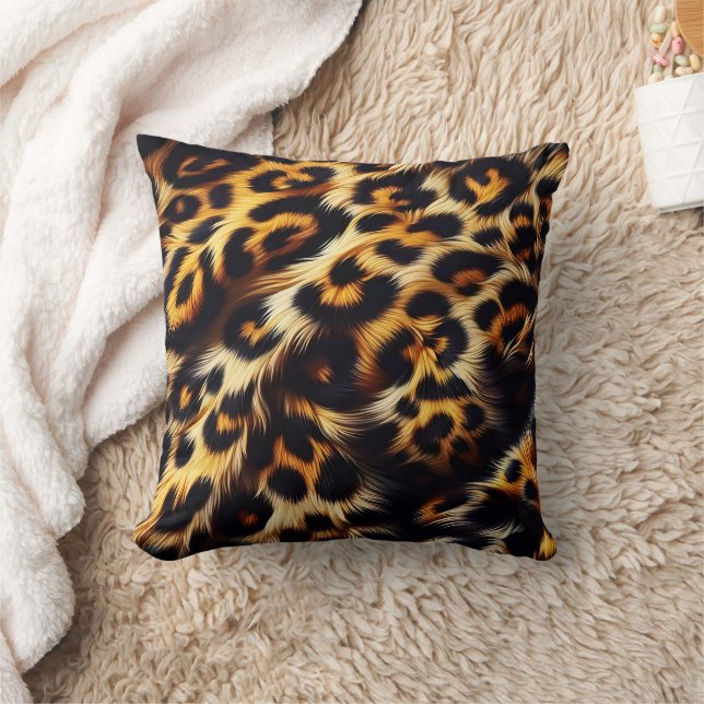 Leopard Elegance: Det styr showen Kudde (Filt)