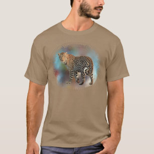 Leopard Elegant Modern Pebble Färg-mall T Shirt