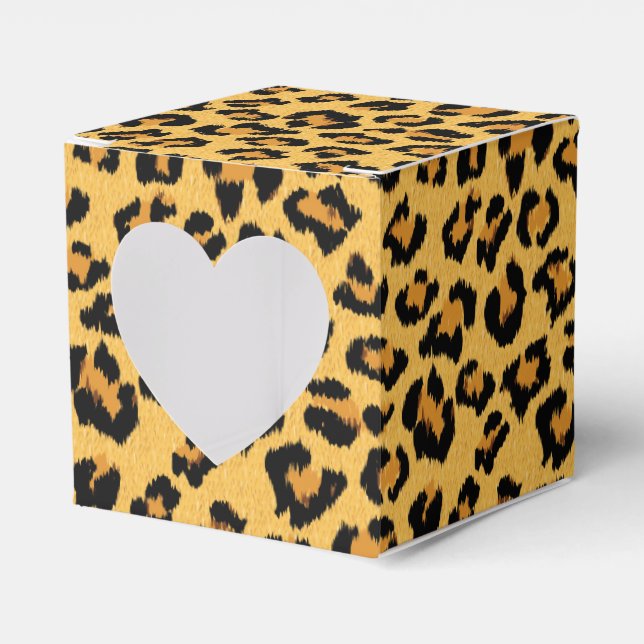 Leopard eller Jaguar Print Faux Päls Mönster Presentaskar (Framsidan Sidan)