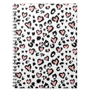 Leopard eller jaguar, sömlös mönster, texturerad f anteckningsbok