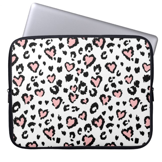 Leopard eller jaguar, sömlös mönster, texturerad f laptop fodral (Framsidan)