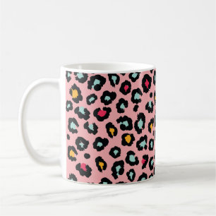 Leopard Exotic: Färg, sömlös Roligt. Kaffemugg