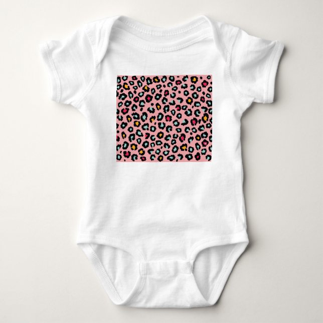 Leopard Exotic: Färg, sömlös Roligt. T Shirt (Framsida)