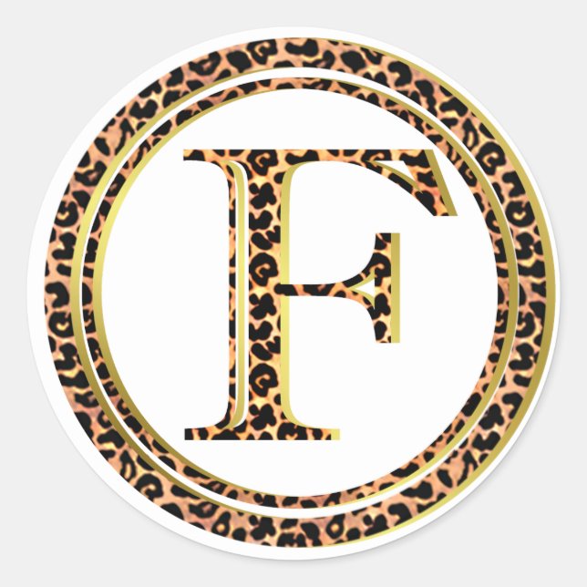 leopard F Runt Klistermärke (Framsida)