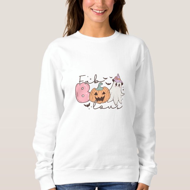 Leopard Fab Boo Lous Halloween T Shirt (Framsida)