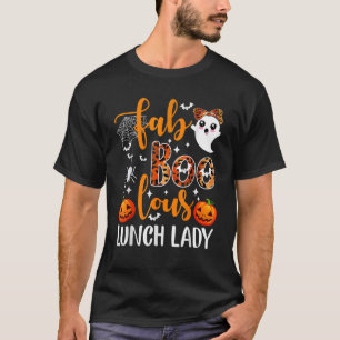 Leopard Fab Boo Lous Lunch Dam Team Teacher Hallo T Shirt