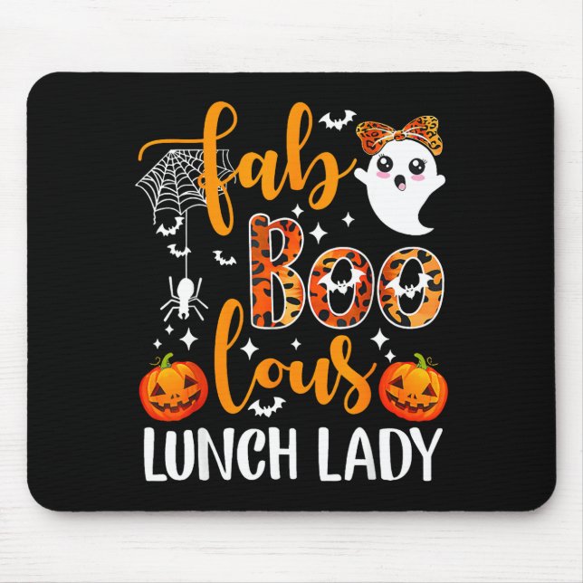 Leopard Fab Boo Lous Lunch Lady Matching Group Tee Musmatta (Framsidan)