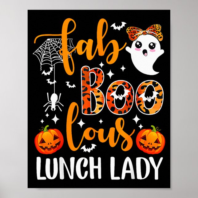 Leopard Fab Boo Lous Lunch Lady Matching Group Tee Poster (Framsidan)
