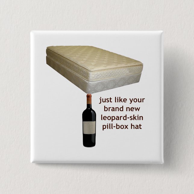 Leopard-Flå Pill-Boxas hatten knäppas Knapp (Framsida)