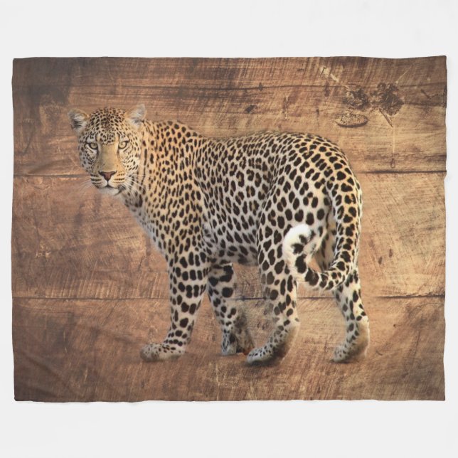 Leopard Fleecefilt (Framsidan (Horisontell))