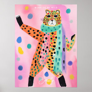 leopard född som vild barn poster