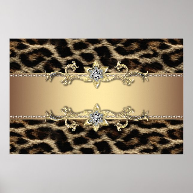 Leopard Födelsedagsfirande Banderoller Poster (Framsidan)