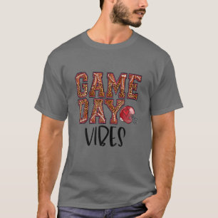 Leopard Football Game Day Vibes Fotboll Mamma M T Shirt