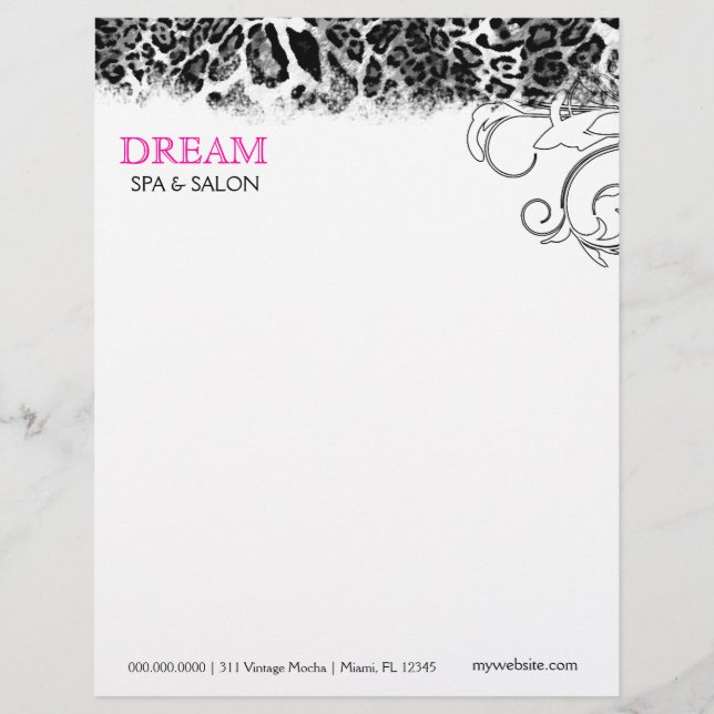 Leopard för 311 DreamPink Brevhuvud (Framsida)