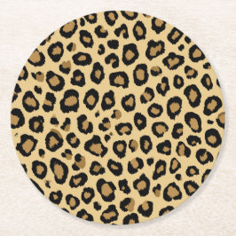 Leopard för baby shower underlägg papper rund