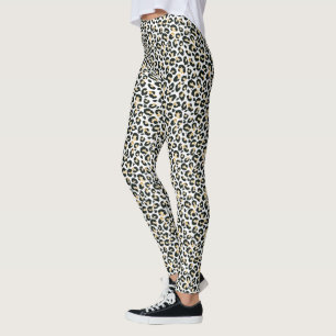 Leopard för vit Snö Leggings