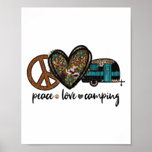 Leopard Fredstecken Heart Design Kvinnor Manar Ton Poster