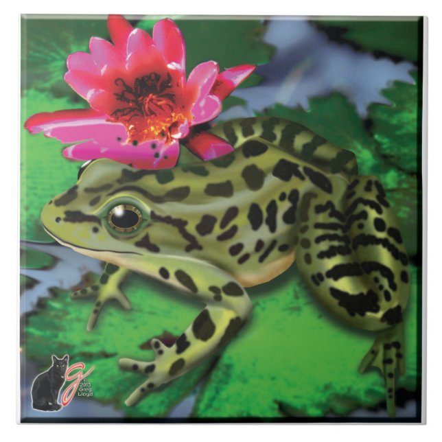 Leopard Frog Tile Kakelplatta (Framsidan)