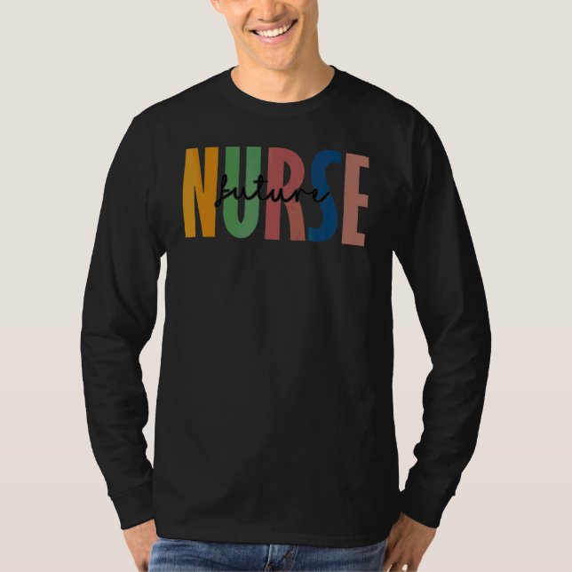 Leopard Future Nurse Nursing Student School T Shirt (Framsida)