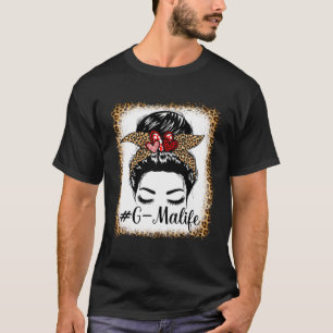 Leopard G Morsa Life Messy Bun Bleacher Mor's Day T Shirt