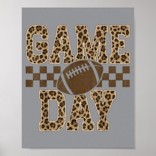 Leopard Game Day Football Touchdown Säsong Män Poster