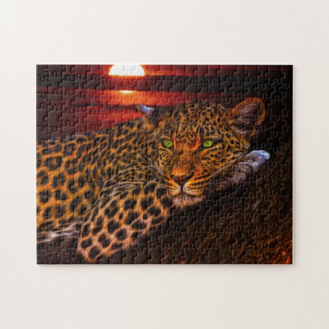 Leopard Game Puzzle Pussel (Horisontell)