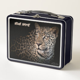 Leopard Gaze Lunch Box - Anpassningsbar Safari Gif