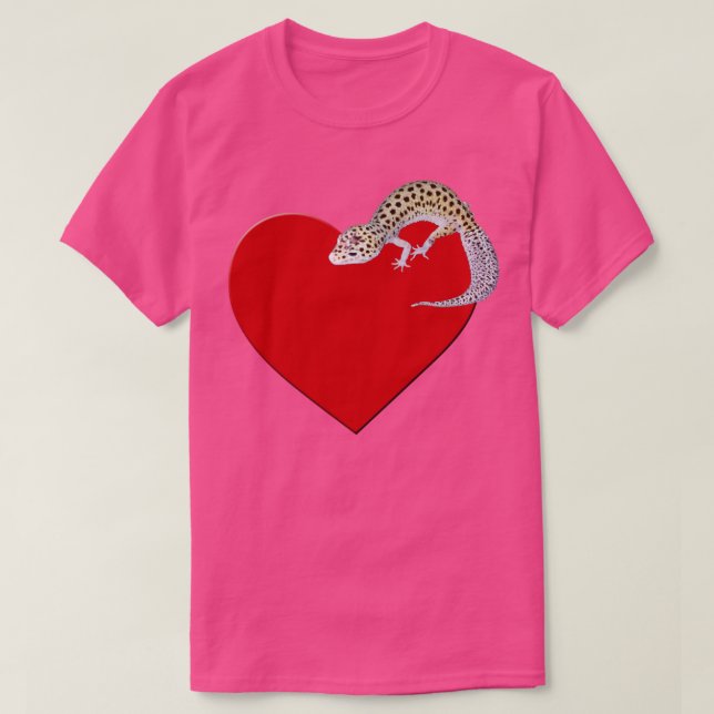 Leopard Gecko Älskare Leopard Gecko Kärlek Cute Ge T Shirt (Design framsida)