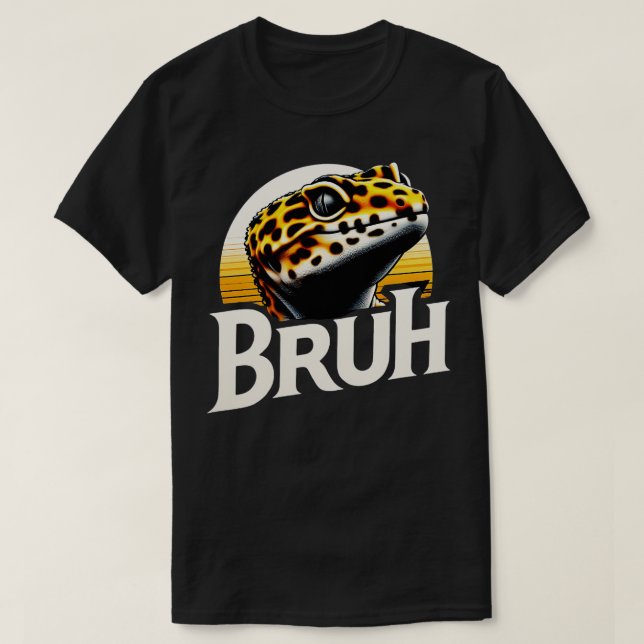 Leopard Gecko american Flagga T Shirt (Design framsida)