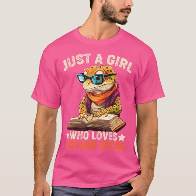 Leopard Gecko Bara en flicka som Kärlek Geckos T Shirt (Framsida)