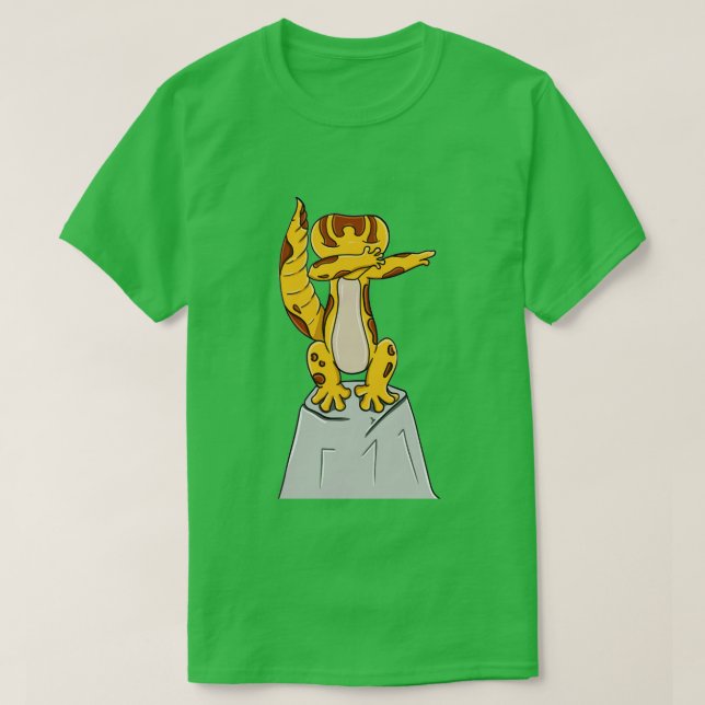Leopard Gecko Dabbing T Shirt (Design framsida)