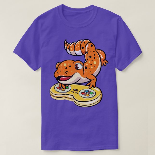 Leopard Gecko Gamer T Shirt (Design framsida)