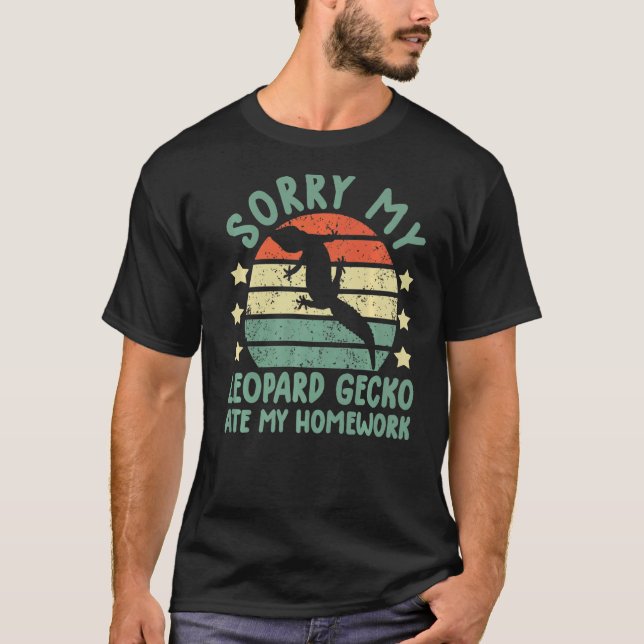 leopard gecko gecko (ung. leopard gecko gecko geck t shirt (Framsida)