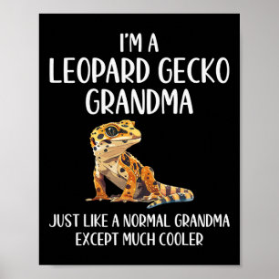 Leopard Gecko Grandma Definition Animals Älskare m Poster
