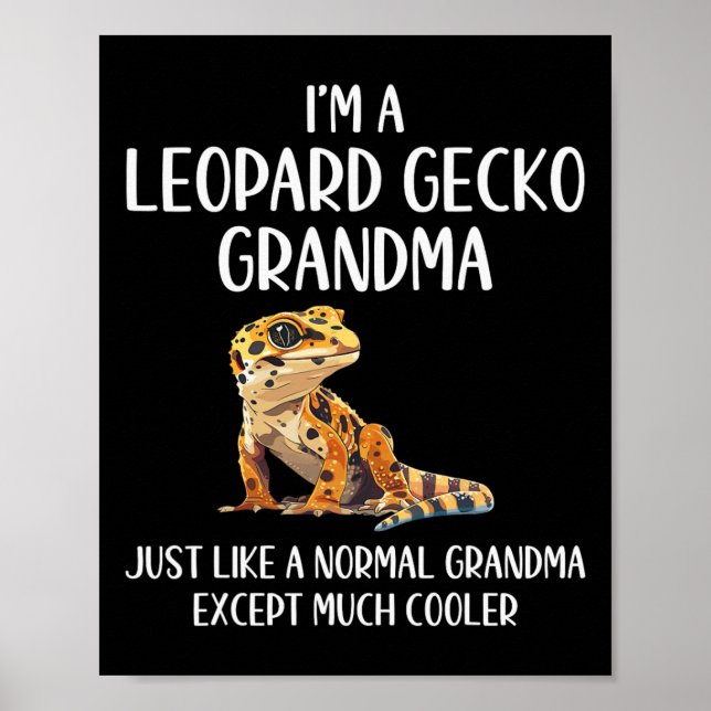 Leopard Gecko Grandma Definition Animals Älskare m Poster (Framsidan)