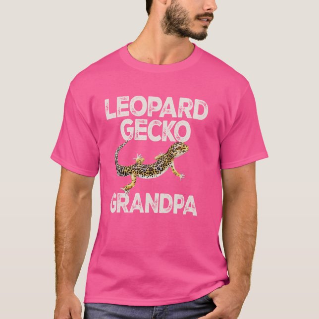 Leopard Gecko Grandpa Lizard & Reptiles Common leo T Shirt (Framsida)