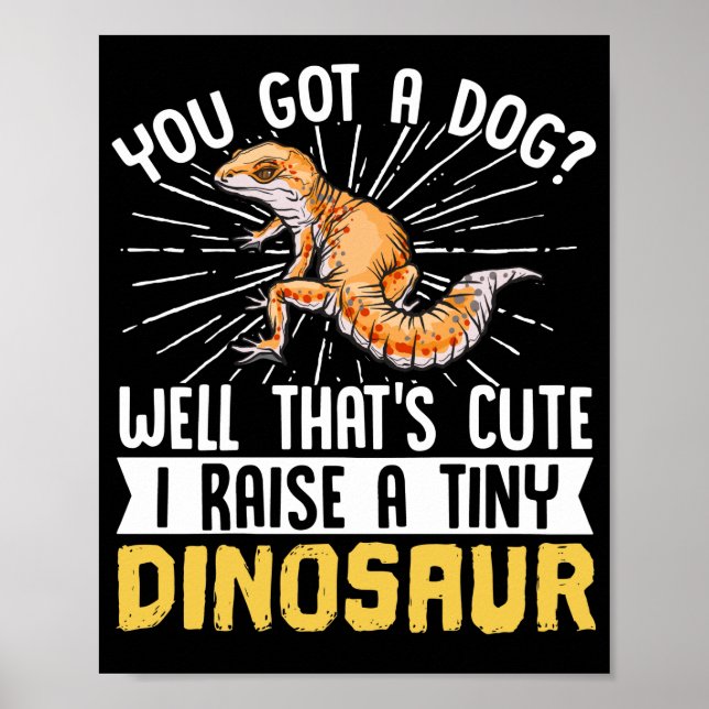 Leopard Gecko Har A Hund? Tja. Cute Poster (Framsidan)