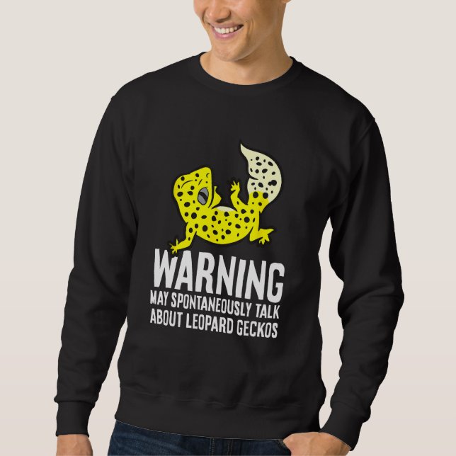 Leopard Gecko kan spontant prata om leopard Lång Ärmad Tröja (Framsida)