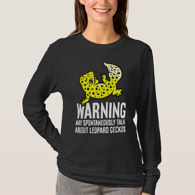 Leopard Gecko kan spontant prata om leopard T Shirt (Framsida)