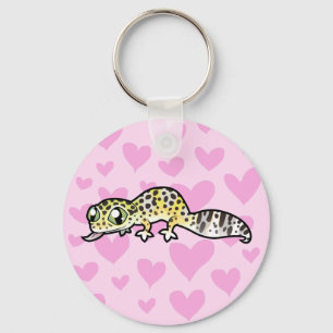 Leopard Gecko Kärlek Nyckelring